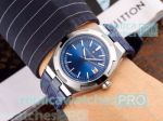 Vacheron Constantin Overseas Copy Watch Blue Dial Blue Leather Strap